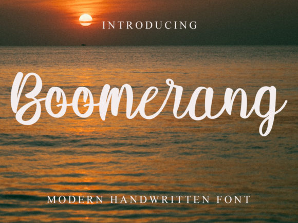 Boomerang: A Handwritten Font for Elegant Web Design