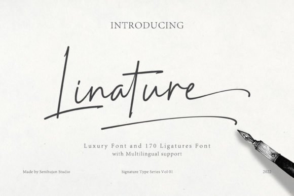 Linature: A Delicate Script Font for Elegant Branding